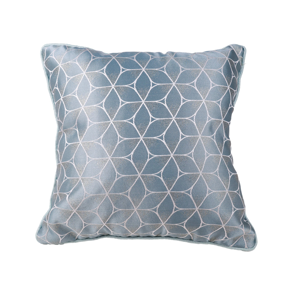 VAA Hex Weave Jacquard Holland Cushion Cover D22 (Light Blue) - 40x40 CM - 1 U