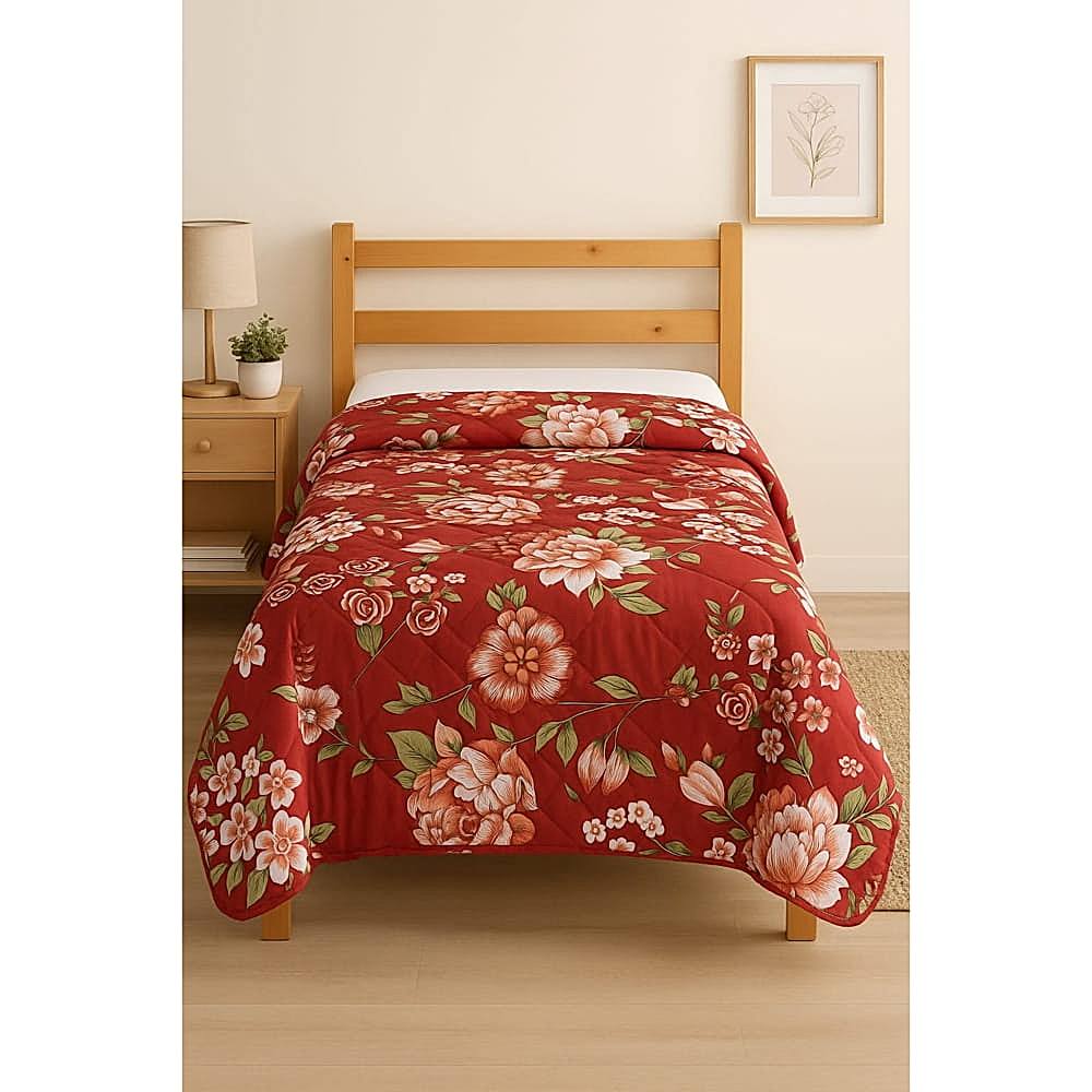 VAA Regular Multiniddle Single Comforter (Maroon) - 137 x 218 cm - 1 Unit