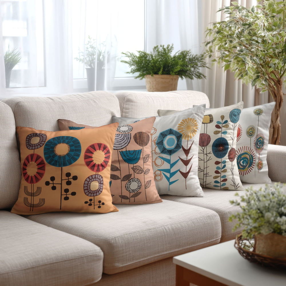 VAA Satin Finish Digital Print Cushion Cover (D5) Pack of 5 - 1 Unit