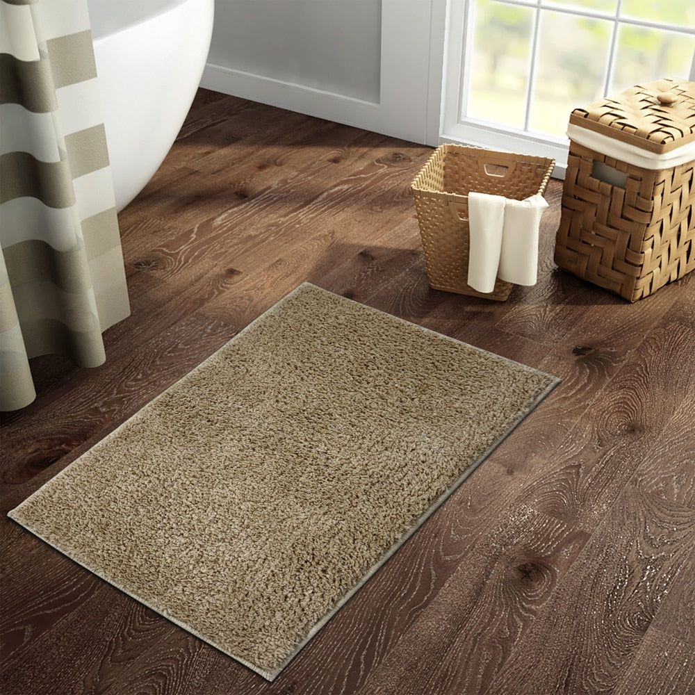 Welspun Solid Door Mat (4060) Linen - 40 x 60 cm - 1 U