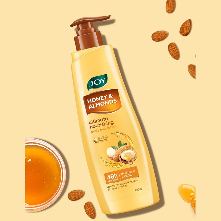 JOY Honey & Almonds Summer Body Lotion For Dry Skin With Shea Butter - 400ml