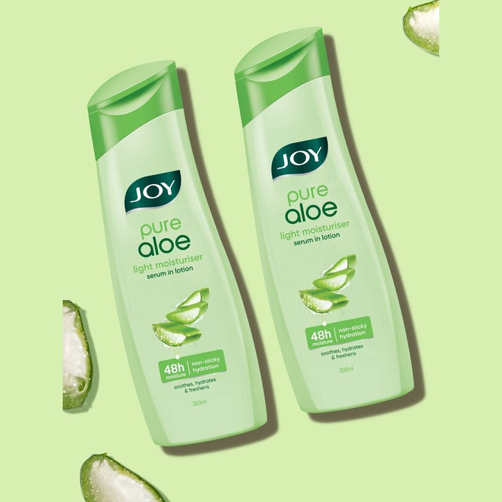 JOY Set of 2 Pure Aloe Vera Lightweight Body Lotion - 300ml Each