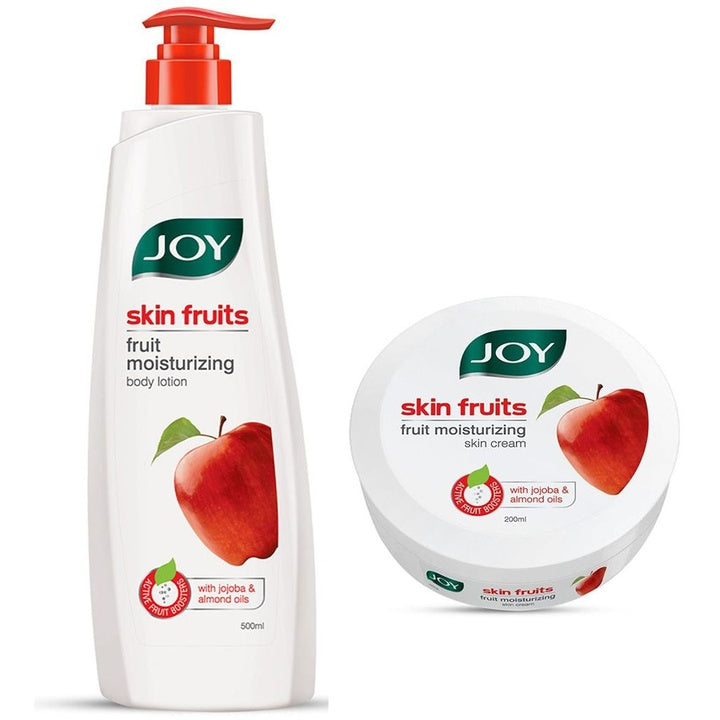 JOY Skin Fruits Moisturising Body Lotion & Cream Combo - 500ml + 200ml