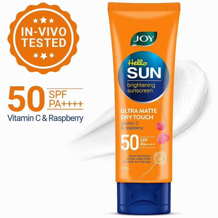 JOY Ultra Matte Sunscreen SPF 50 PA++++ Lightweight & Water Resistant - 50ml