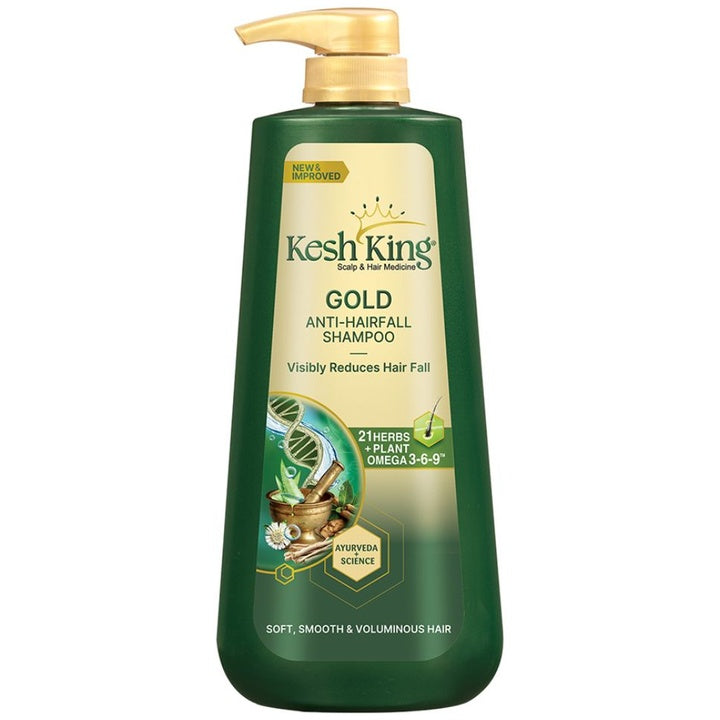 Kesh King Gold Anti Hairfall Shampoo for Soft Smooth & Voluminous Hair - 600 ml