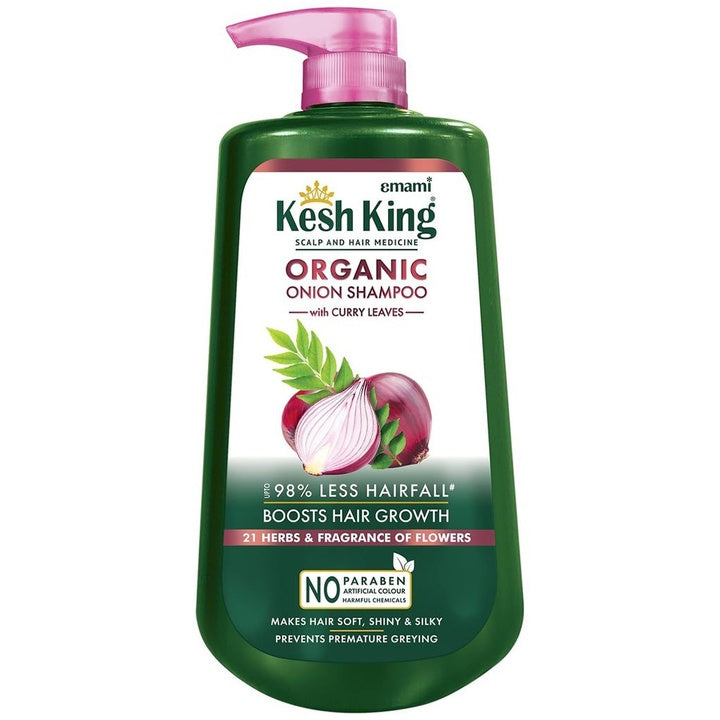 Kesh King Scalp & Hair Medicine Organic Onion Shampoo with Curry Leaves - 1 Litre