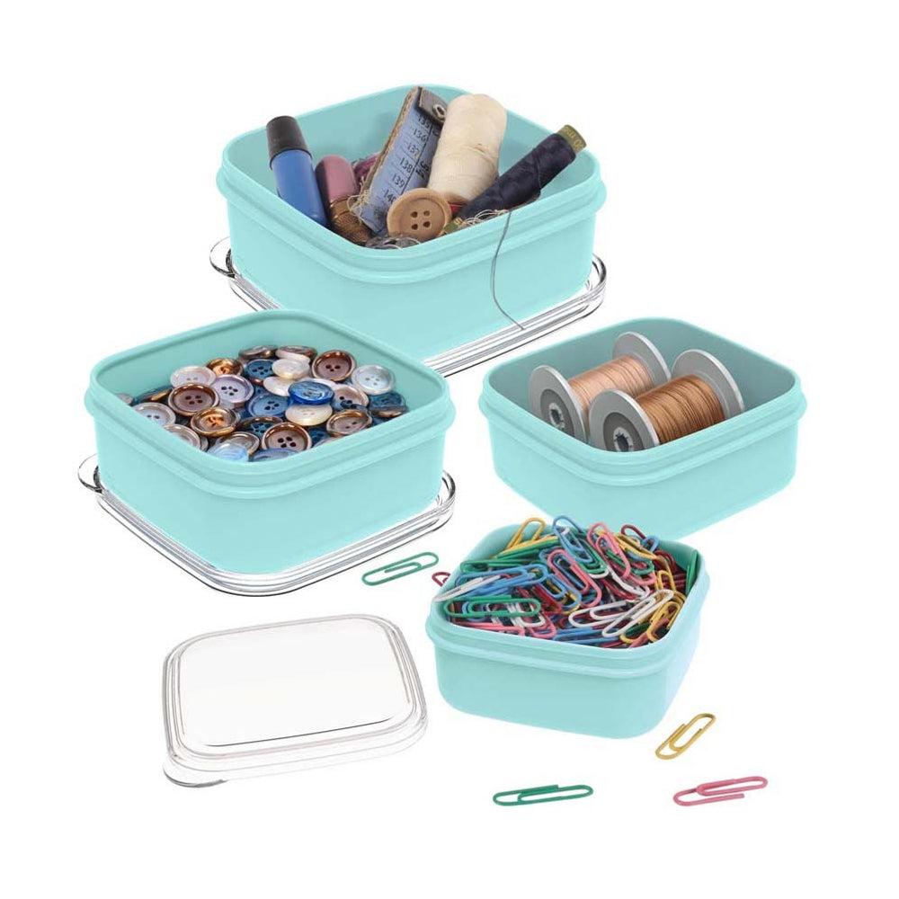 All Time Bestow Storage Containers (Mint Colour) - Set Of 4 - 4 U