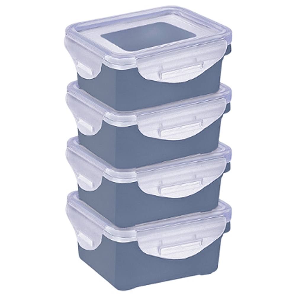 All Time Plastic Lock & Safe Storage Containers (200 ml) - Set of 4 - 1 U