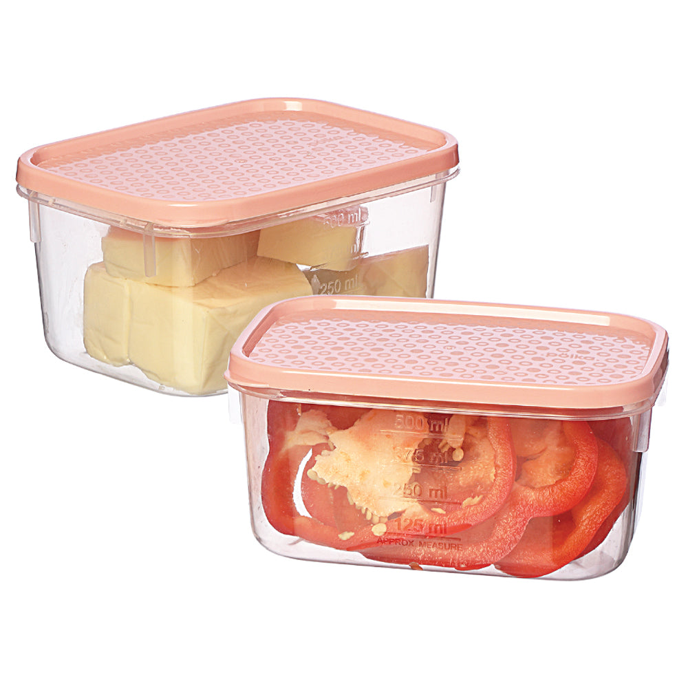 All Time Plastic Polka Container (411X2) 1 Litre - 2 U