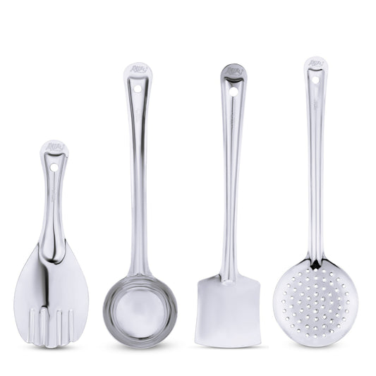 Anjali Stainless Steel Serving Spoon & Ladle - Set of 4 - 1 Unit