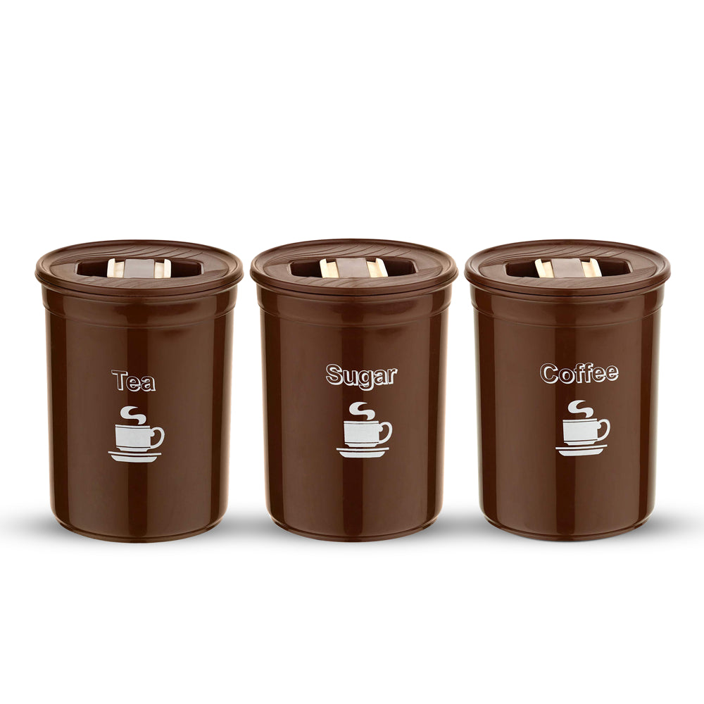 Asian Accurate Seal Multipurpose Storage Containers (Brown) - Set Of 3 - 1 U