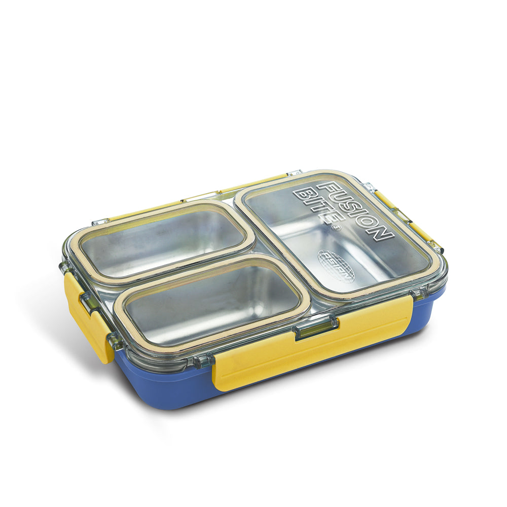 Asian Fusion Bite 3 Compartment Insulated Lunch Box - Navy Blue - 1 U