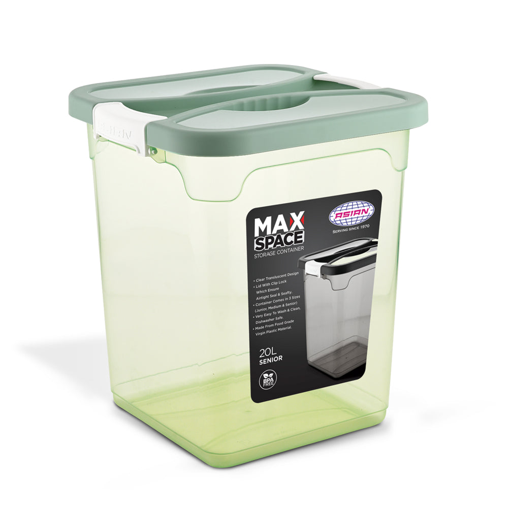 Asian Max Space Multipurpose Storage Container (Green) - 20 L - 1 U