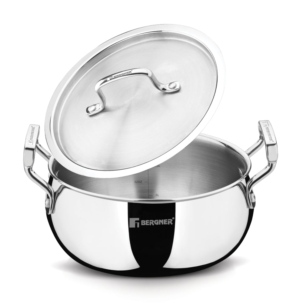 Bergner Tripro 20 cm Triply Belly Casserole - 1 Unit