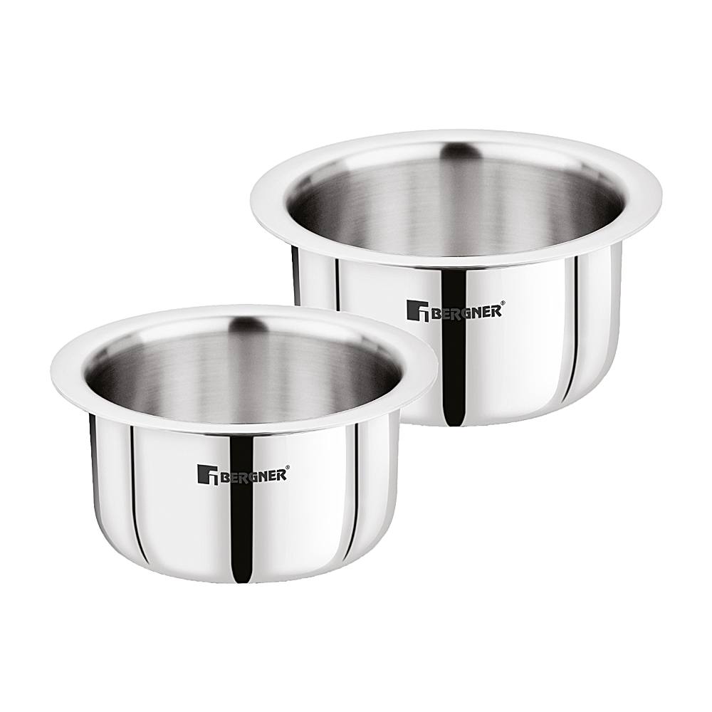 Bergner Tripro Stainless Steel Triply Tope Set - 2 Pieces - 1 Unit