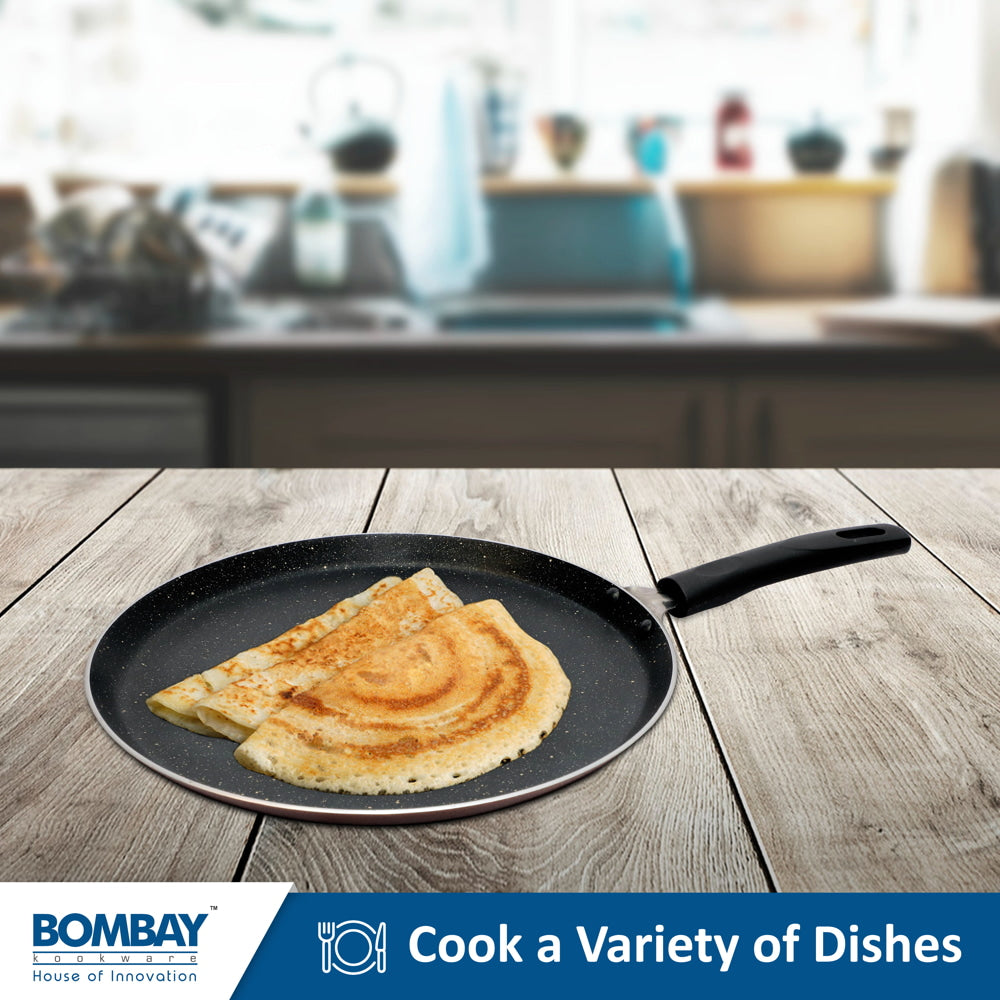 Bombay Cookware Non-Stick Induction Base Dosa Tawa - Maroon - 1 U