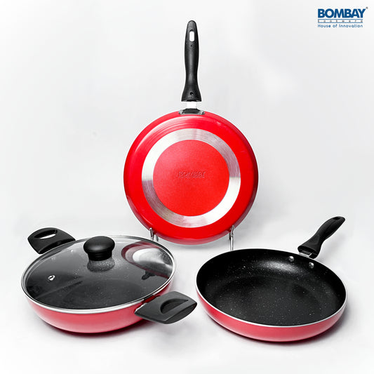 Bombay Kookware 4 Piece Gift Set (Red & Black) - 1 Unit