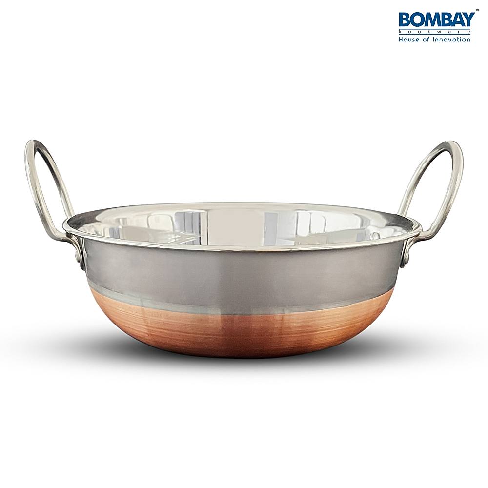 Bombay Kookware Stainless Steel Copper Bottem Kadai (24 cm) - 1 Unit