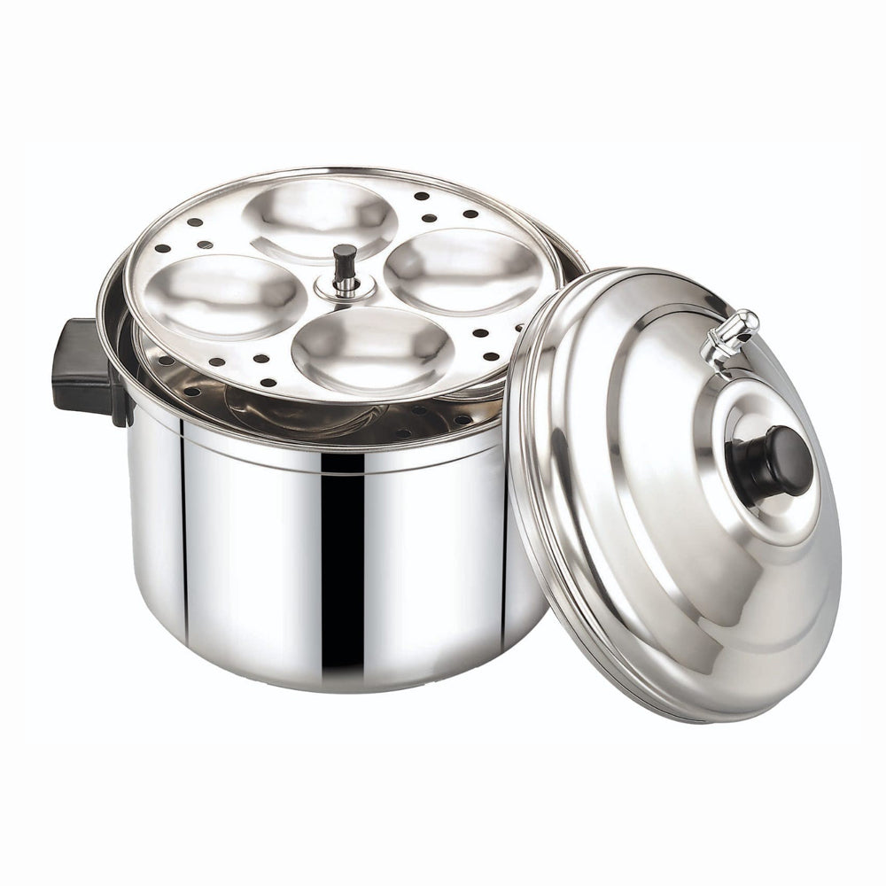 Bombay Kookware Stainless Steel Idli Cooker With 6 Plate - 1 U