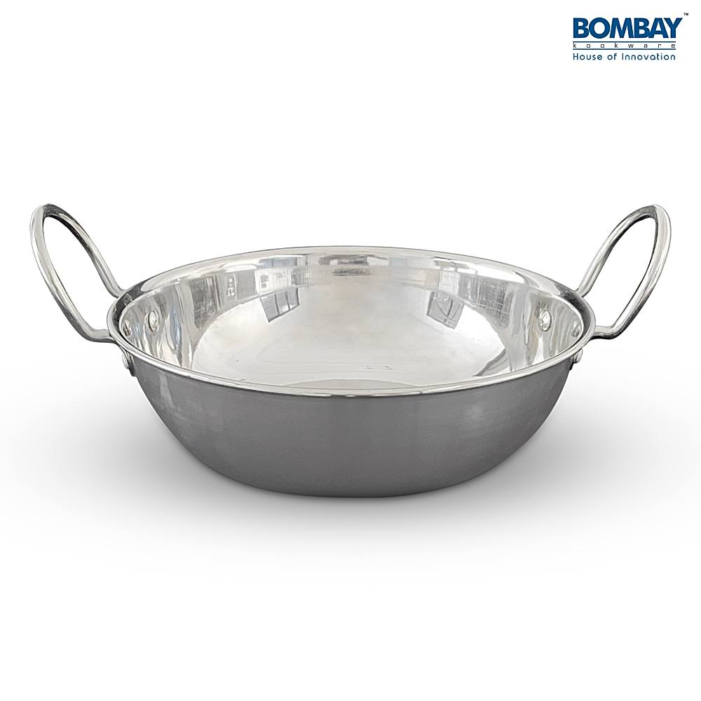 Bombay Kookware Stainless Steel Kadai (24 cm) - 1 Unit
