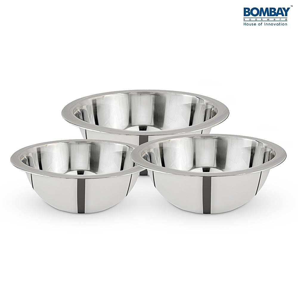 Bombay Kookware Stainless Steel Mixing Bowl (Set Of 3) - 1 Unit