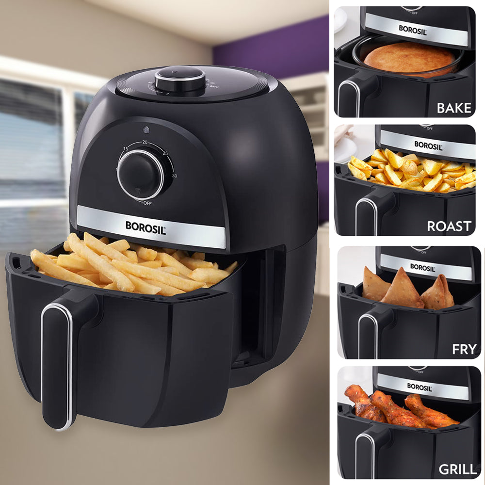 Borosil Best 4in1 Air Fryer (Black) 1200 W - 2.8 L