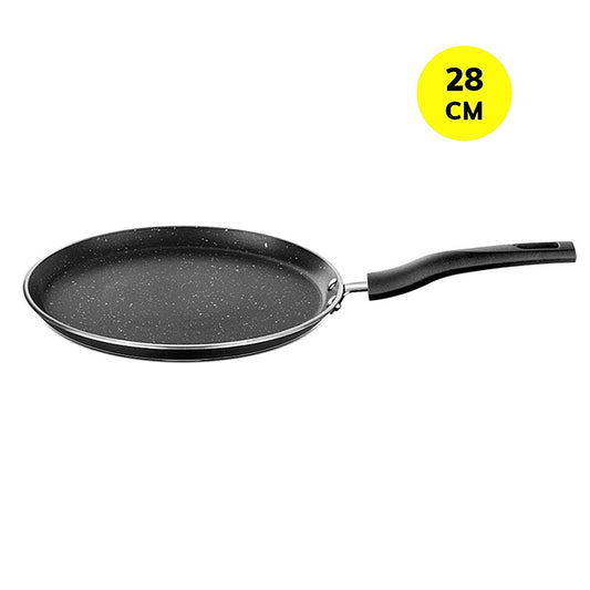 Borosil Granito Non-Stick Induction Base Flat Tawa - Black - 28 cm