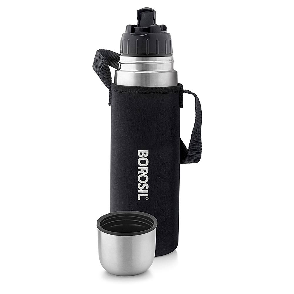 Borosil Thermo Stainless Steel Flask - Black - 750 ml