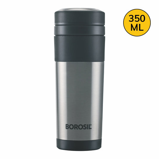 Borosil Travelmate Insulated Mug - Black - 350 ml