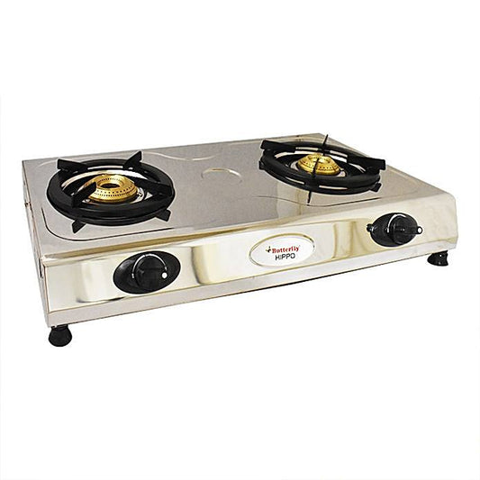 Butterfly Hippo Stainless Steel Gas Stove - 2 Burners - 1 U