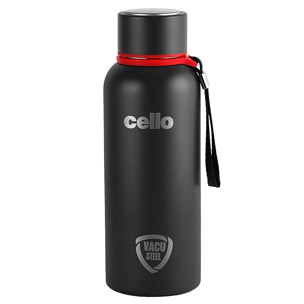 Cello Duro Kent Thermosteel Flask Water Bottle (Black) - 520ml - 1 U
