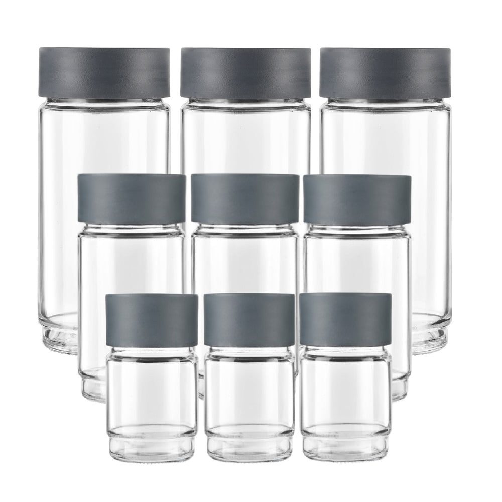Cello Modustack Stackable Container Set (Grey) - 9 Pieces - 9 U
