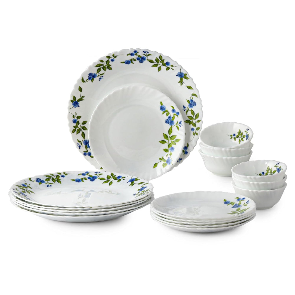 Cello Opalware Dazzle Series Moon Rose Dinner Set - 18 Piece - 1 Unit