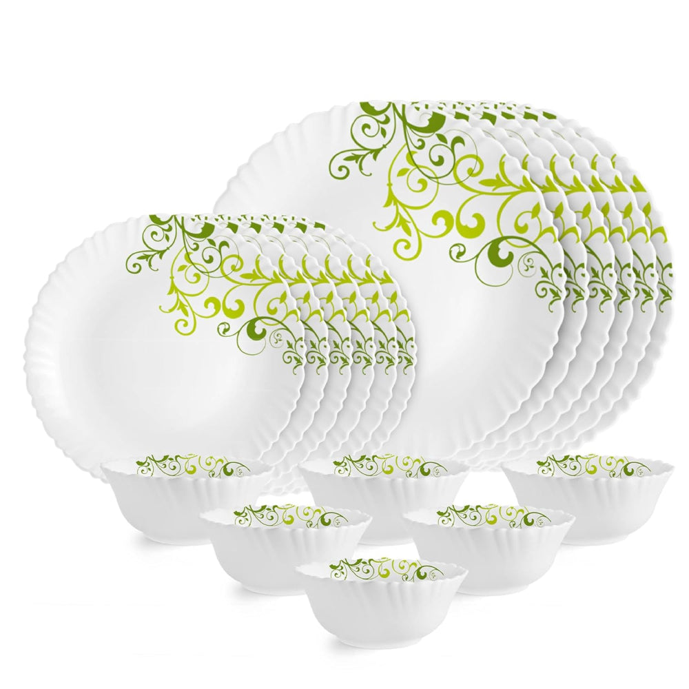 Cello Opalware Dazzle Series Oleander Dinner Set - 18 Piece - 1 Unit