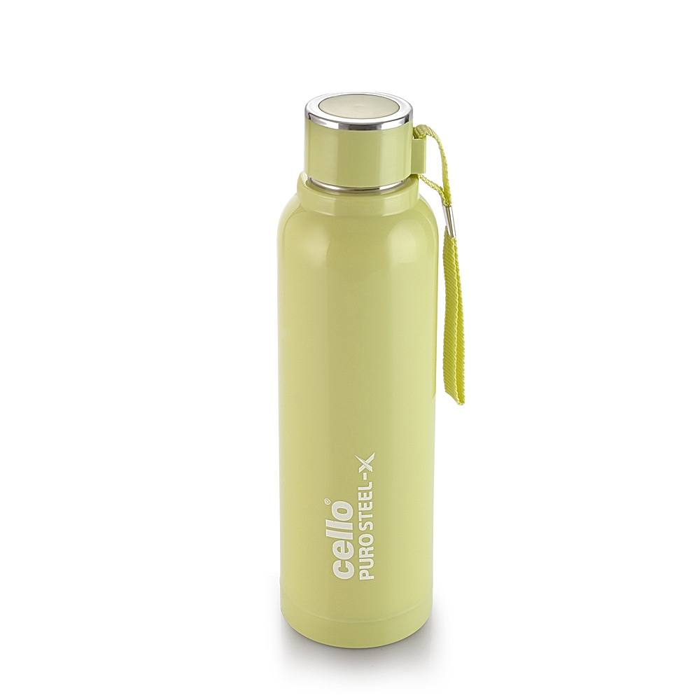 Cello Puro Steel-X Benz 900 Water Bottle (Green) - 650 ml - 1 U