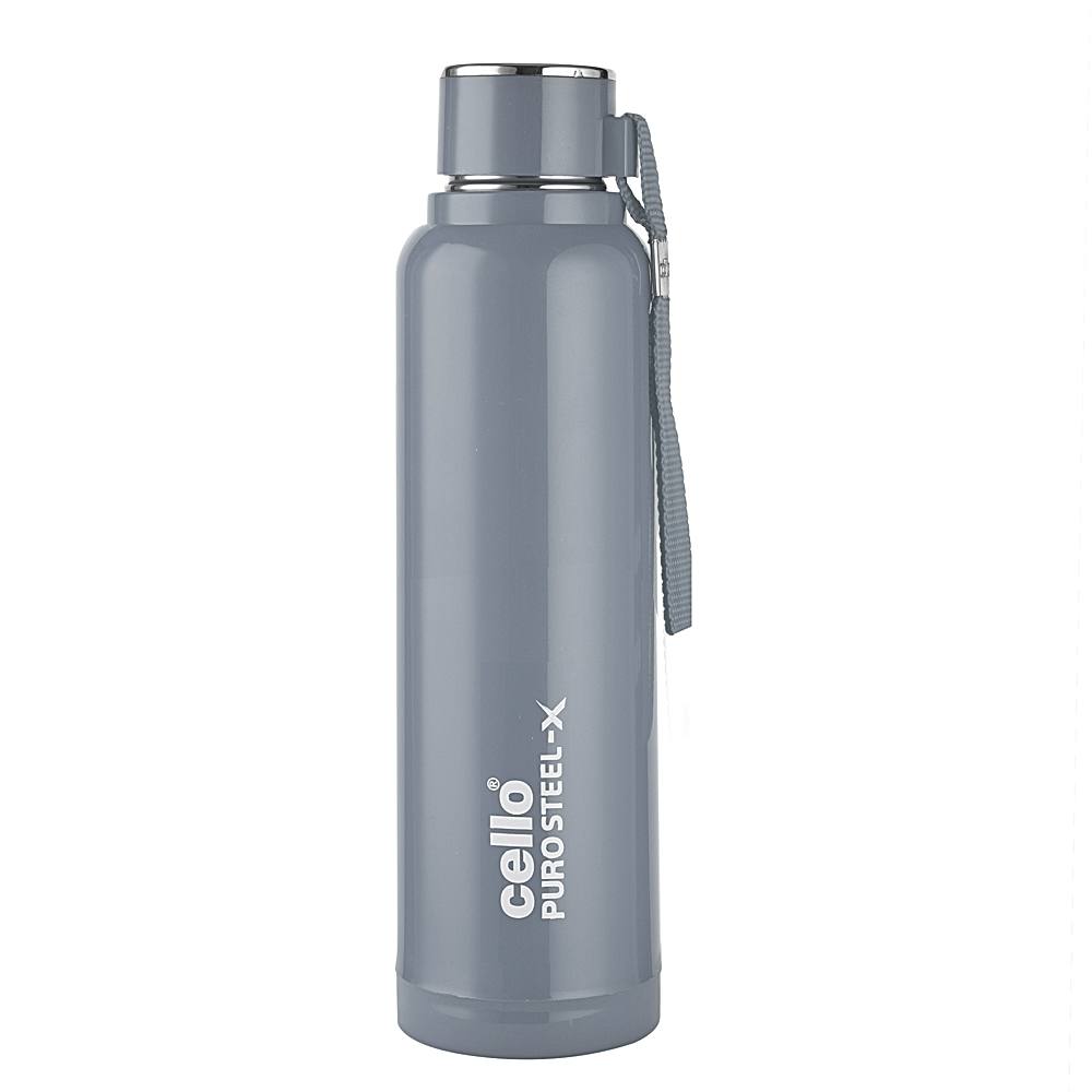 Cello Puro Steel-X Benz 900 Water Bottle (Grey) - 650 ml - 1 U