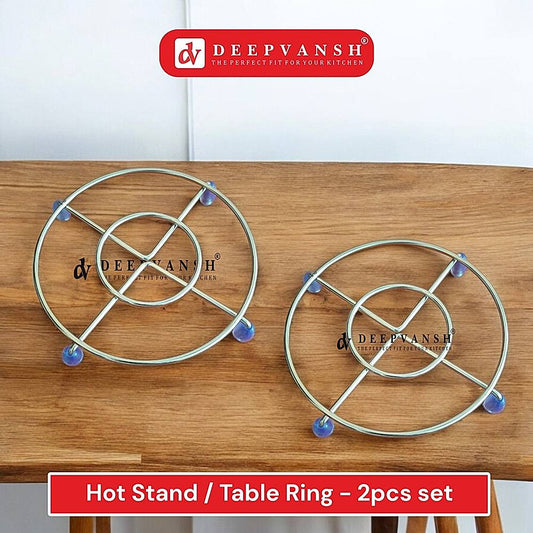 Deepvansh Deluxe Stainless Steel Hot Pot Stand Table Ring - 16 cm - 1 U
