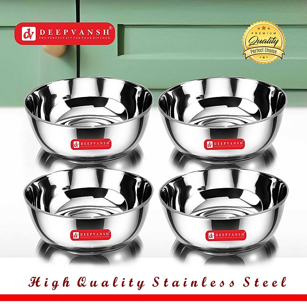 Deepvansh Stainless Steel Mukta Vati - 11 cm - 4 U