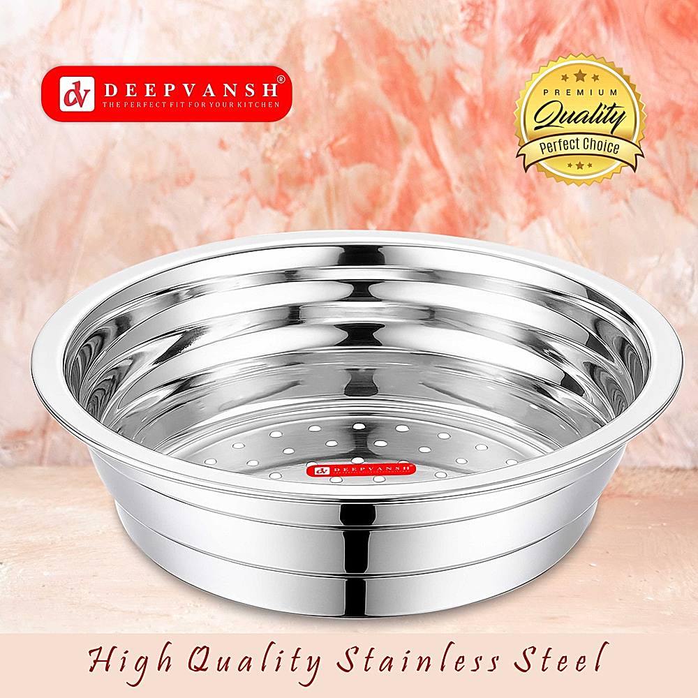 Deepvansh Stainless Steel Rice Strainer - 28 cm - 1 U