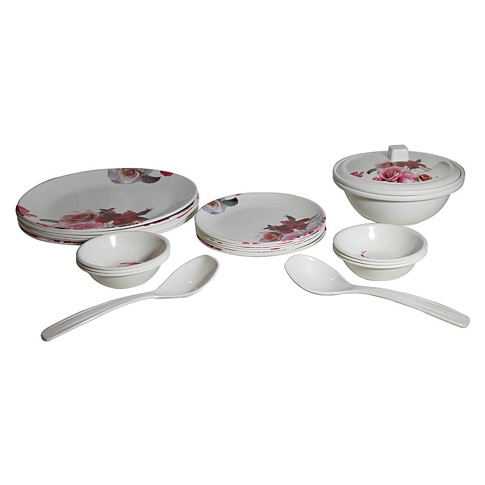 Dine Smart Stylon Melamine Dinner Set - 24 Pieces - 24 U