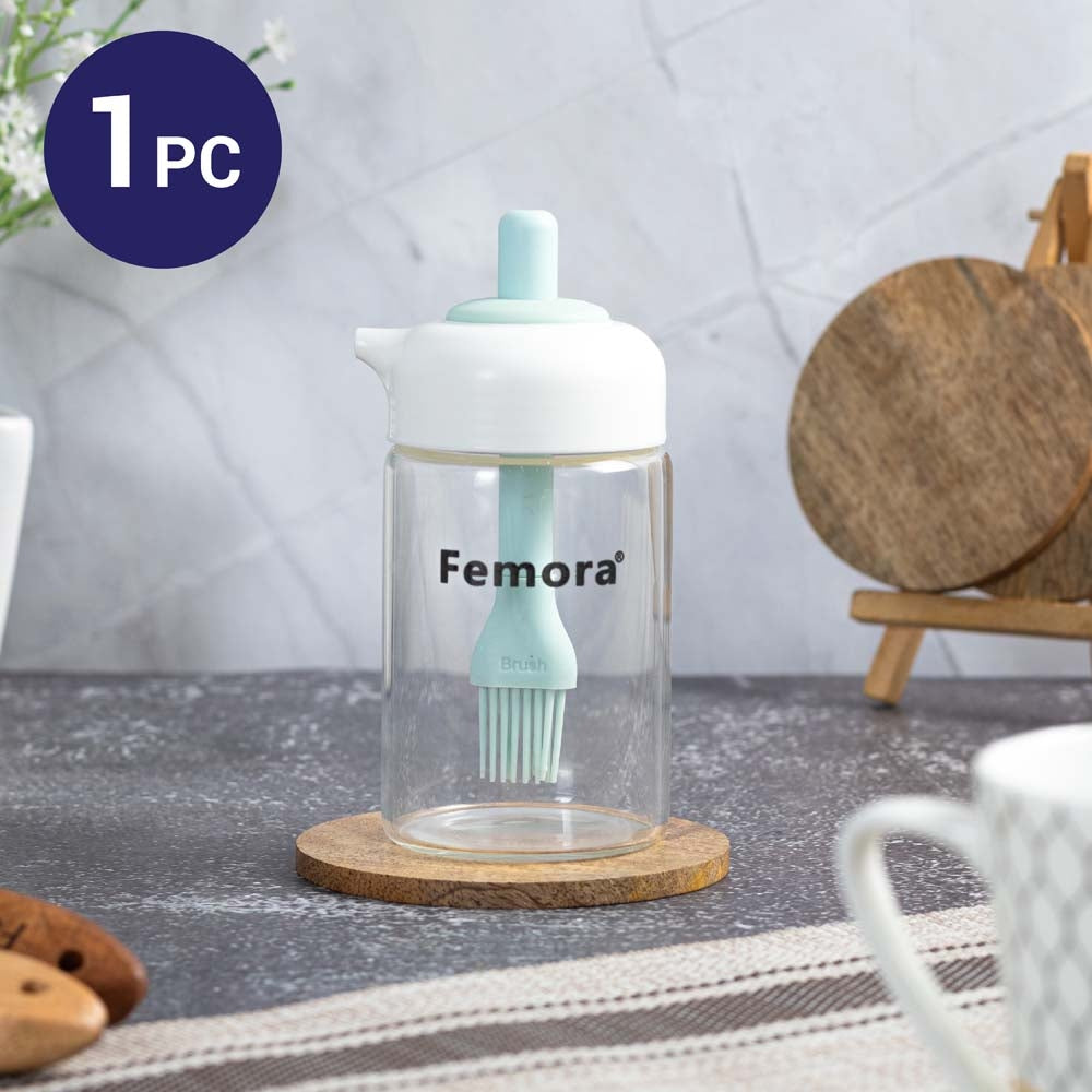 Femora Borosilicate Glass Oil Sprayer - Blue - 200 ml