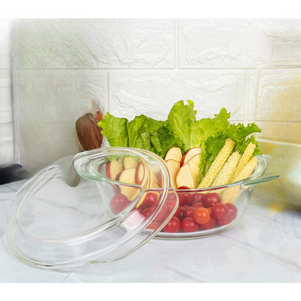 Femora Borosilicate Microwave Glass Casserole With Lid -700 ml - 1 U
