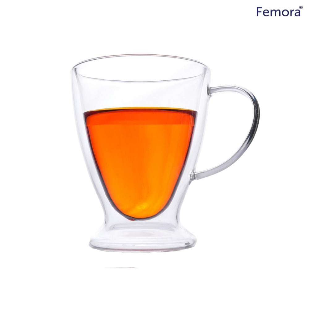 Femora Double Wall Glass Coffee Mug - 320 ml - 1 U