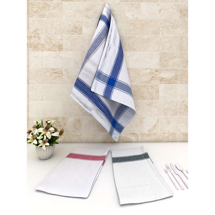 Glass Cloth Towel White 220 GSM - 58x58 cm - 3 U