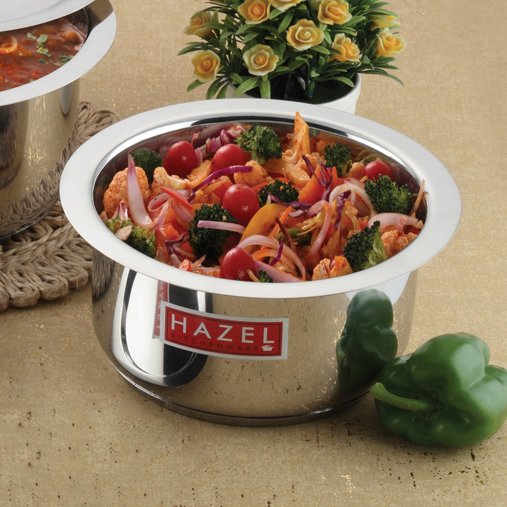 HAZEL Heavy Base Thick Flat Bottom Patila - 1500 ml - 1 U