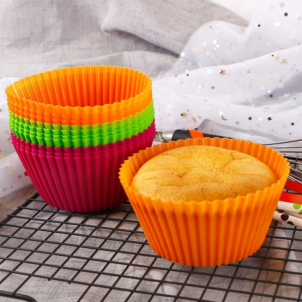 HAZEL Silicon Round Muffin Mould - 12 U