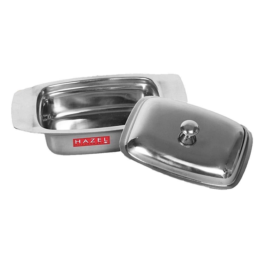 HAZEL Stainless Steel Butter Container With Lid - 1 U