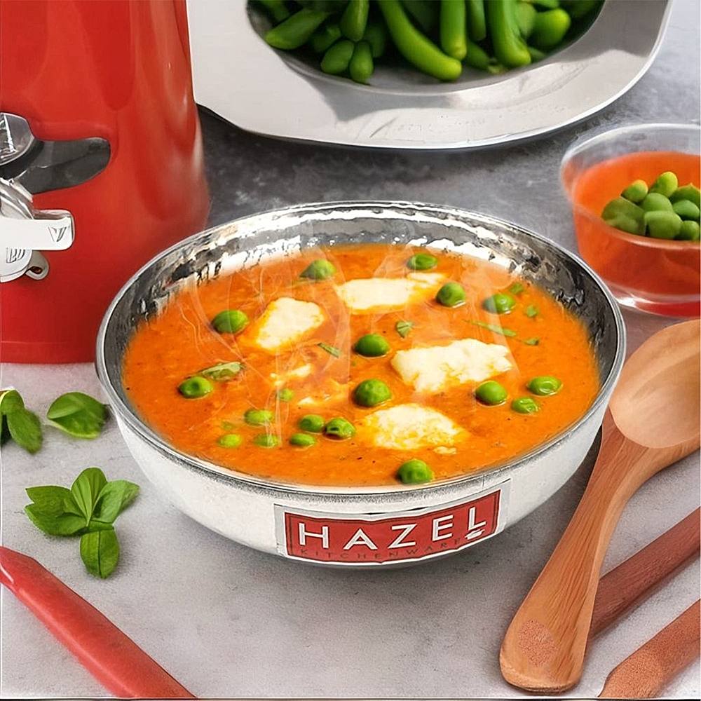 HAZEL Stainless Steel Hammered Tone Tasra - 18 cm - 1 U