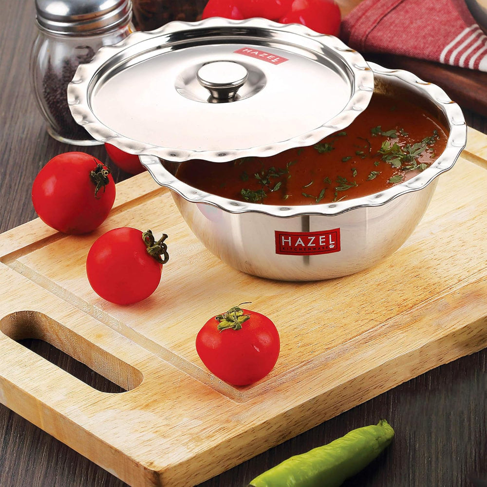 HAZEL Stainless Steel Mixing Bowl With Lid - 1750 ml - 1 Unit