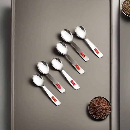 HAZEL Stainless Steel Small Spoon For Spice Box - Set Of 6 - 6 U